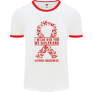 Wear Red For My Girlfriend Stroke Awareness Mens Ringer T-Shirt White/Red