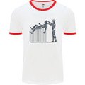 Robot Maintenance AI Futuristic SC-FI Mens White Ringer T-Shirt White/Red