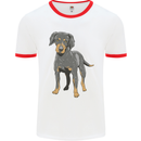 A Coonhound Dog Mens Ringer T-Shirt White/Red