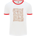 Gemini Faces Star Sign Astrological Zodiac Mens Ringer T-Shirt White/Red