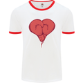 Heart Boxing Gloves Boxer MMA Muay Thai Mens White Ringer T-Shirt White/Red