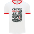 American Chicago Mafia Mens White Ringer T-Shirt White/Red