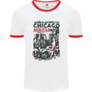American Chicago Mafia Mens White Ringer T-Shirt White/Red