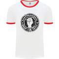 Northern Soul Keeping the Faith Mens White Ringer T-Shirt White/Red