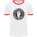 Northern Soul Keeping the Faith Mens White Ringer T-Shirt White/Red