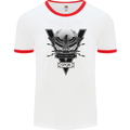 Gym Training Top Weightlifting SPQR Roman Mens White Ringer T-Shirt White/Red