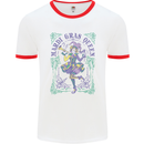 Mardi Gras Queen Mens Ringer T-Shirt White/Red