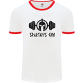 Spartans Gym Mens White Ringer T-Shirt White/Red