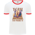 RPG Yeah We Like to Party Role Playing Game Mens White Ringer T-Shirt White/Red