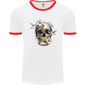 Wildlife Spring Skull Mens White Ringer T-Shirt White/Red