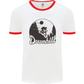 Downhill Mountain Biking Cycling MTB Bike Mens Ringer T-Shirt White/Red