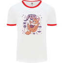 Anatomy of a Fox Foxes Funny Mens White Ringer T-Shirt White/Red