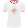 Celestial Elements Astrology Star Sign Mens White Ringer T-Shirt White/Red