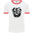 Australian Sheepdog Dogs Mens Ringer T-Shirt White/Red