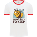 Beekeeper I Have Bees to Keep Mens White Ringer T-Shirt White/Red