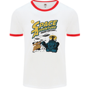 Space Adventure Astronaut Mens White Ringer T-Shirt White/Red