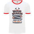 Carpenter Woodworker No App For That Mens Ringer T-Shirt White/Red