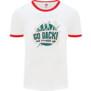 Go Back We Fooked Up Evolution Environment Mens White Ringer T-Shirt White/Red