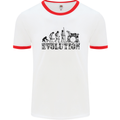 Evolution of Drums Mens White Ringer T-Shirt White/Red