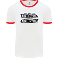 If Mud Aint Flying Motocross MotoX 4X4 Mens Ringer T-Shirt White/Red