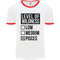 Levels of Wildness Pisces Mens White Ringer T-Shirt White/Red