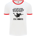 ETA 3 Mins Parachute Regiment Para 1 2 3 4 Mens White Ringer T-Shirt White/Red