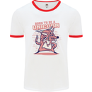 A Rat Born To Be a Unicorn Funny Mens White Ringer T-Shirt White/Red