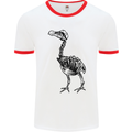 A Dodo Skeleton Mens White Ringer T-Shirt White/Red