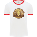 Free Kisses Animals Cow Monkey Giraffe Mens Ringer T-Shirt White/Red