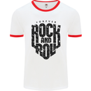 Forever Rock and Roll Music Mens Ringer T-Shirt White/Red