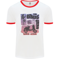 Scooter the Riders on the Storm Motorbike Mens White Ringer T-Shirt White/Red