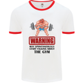 Gym May Start Talking About Mens White Ringer T-Shirt White/Red