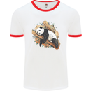 A Sleeping Panda Bear Ecology Animals Mens White Ringer T-Shirt White/Red