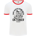 Oktobefest Drink Beer Funny Alcohol Mens Ringer T-Shirt White/Red