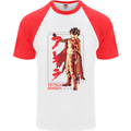 Tetsuo Shima Japanese Anime Mens S/S Baseball T-Shirt White/Red