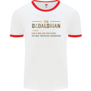 Fathers Day Dadalorian Funny Dad Daddy Mens Ringer T-Shirt White/Red