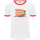 Funny Inspirational Yoga Mens Ringer T-Shirt White/Red