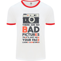 Photography Your Face Funny Photographer Mens White Ringer T-Shirt White/Red