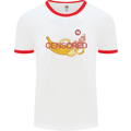 Censored Banana Funny Rude Sexy Mens White Ringer T-Shirt White/Red