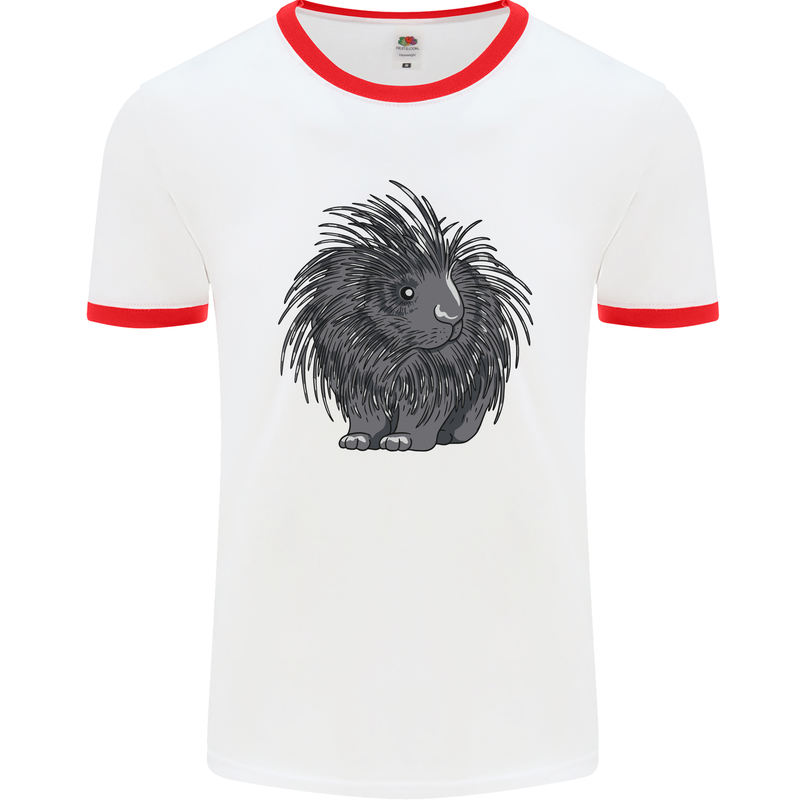 A Porcupine Mens Ringer T-Shirt White/Red