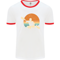 Kayak Kayaking Canoe Canoeing Water Sports Mens White Ringer T-Shirt White/Red