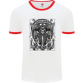 Live Free or Die Mens White Ringer T-Shirt White/Red