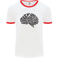 Common Sense Funny Sarcasm Brain Slogan Mens White Ringer T-Shirt White/Red