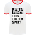 Levels of Wildness Aries Mens White Ringer T-Shirt White/Red
