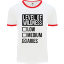 Levels of Wildness Aries Mens White Ringer T-Shirt White/Red