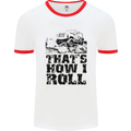 Thats How I Roll Role Playing Games RPG Mens White Ringer T-Shirt White/Red