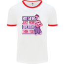 Not Weird Just More Creative Than You Art Mens White Ringer T-Shirt White/Red