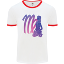 Virgo Woman Star Sign Astrological Zodiac Mens Ringer T-Shirt White/Red