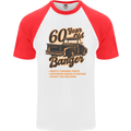 60 Year Old Banger Birthday 60th Year Old Mens S/S Baseball T-Shirt White/Red