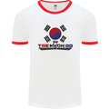 "Taekwondo Fighter Mixed Martial Arts MMA " Mens White Ringer T-Shirt White/Red